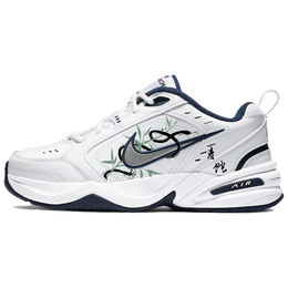 Nike Низкие кроссовки Air Monarch 4 с защитой от скольжения, износостойкие, массивные, унисекс, белые 415445-102(team56-竹叶青蛇) | white