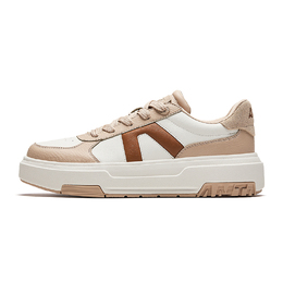 Anta Кроссовки Life Collection с низким верхом, нескользящие, износостойкие, амортизирующие, женские, белые, коричневые 122448023-5 | ivory/almond/brown shell