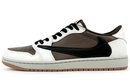 Jordan Баскетбольные кроссовки Travis Scott X Air Vintage, унисекс, низкие, белые dz4137-700（team194-摩卡咖啡） | dark brown