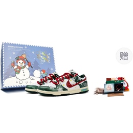 Nike Кроссовки для скейтбординга Dunk Anti-Slip, износостойкие, женские, зеленые dq8580-100(team11-圣诞缤纷女款s-box) | green
