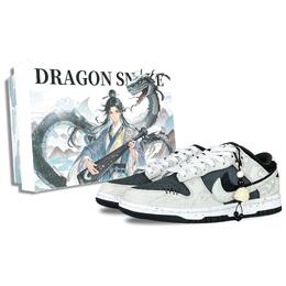Nike Кроссовки для скейтбординга Dunk Ink Lotus с противоскользящим износостойким верхом, унисекс, черные hv1800-101(team257-墨莲n-box) | black