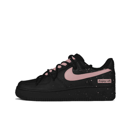 Nike Кроссовки для скейтбординга Air Force 1 Low Top женские, черно-розовые dd8959-001(team陆-豆沙粉) | black