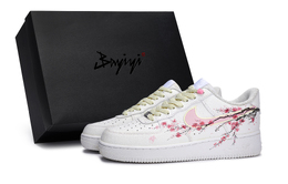 Nike Кроссовки для скейтбординга Air Force 1, унисекс, низкие, белые/розовые cw2288-111(team80-男女梦梅珠雪s-box) | white pink