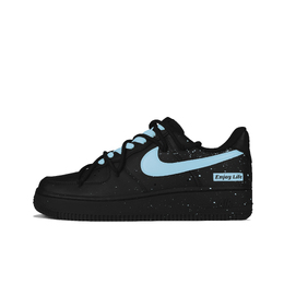 Nike Кроссовки для скейтбординга Air Force 1 Low-Top унисекс, черно-синие cw2288-001(team陆-星夜冰川) | black