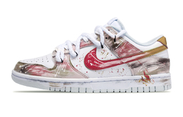 Nike Кроссовки для скейтбординга Dunk Slip с противоскользящими свойствами и износостойкими свойствами, низкие, унисекс, красные, желтые hf0730-160（team215-时光线条） | red yellow