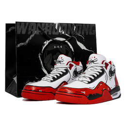 Nike Баскетбольные кроссовки Flight Legacy Slip Mid Top Vintage унисекс красные bq4212-100(team113-涂了个鸦s-box) | red