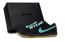 Nike Кроссовки для скейтбординга Dunk SB с противоскользящим износостойким верхом, унисекс, черные, Tiffany bq6817-010(team80-男女星系领航s-box) | black tiffany