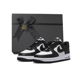 Nike Кроссовки для скейтбординга Air Force 1 с противоскользящим износостойким верхом, унисекс, белые, черные dv0788-001(team384-空军box) | white black
