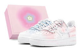 Nike Кроссовки для скейтбординга Air Force 1, унисекс, низкие, синие/розовые cw2288-111(team88-粉蓝鸳鸯樱花s-box） | blue pink