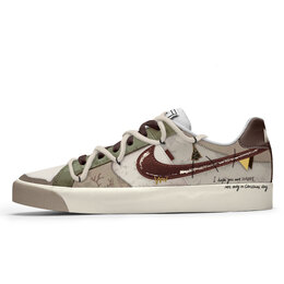 Nike Кроссовки Court Royale с низким верхом, противоскользящие, износостойкие, унисекс, красно-коричневые bq4222-103(team623-逃跑麋鹿) | red brown