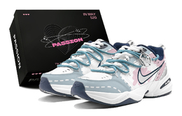 Nike Кроссовки Air Monarch 4 с защитой от скольжения, износостойкие, низкие, массивные, унисекс, розовые, синие 415445-102(teams-粉蓝涂鸦s-box) | pink blue