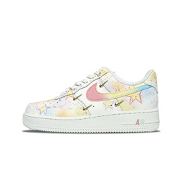 Nike Кроссовки Air Force 1 с низким верхом для скейтборда, противоскользящие, женские, белые fv3654-111(team252-星辰) | white