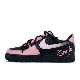 Nike Кроссовки Air Force 1 Quick Dry, износостойкие, сбалансированные, легкие, с низким верхом, для скейтбординга, унисекс, черно-розовые dd8959-001（team598-black微笑） | black pink