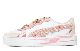 Puma Кроссовки для скейтбординга Skye Kelu, Champagne Garden, нескользящие, износостойкие, низкие, женские, белые, розовые 374764-01(team412-女款香槟花园) | white pink