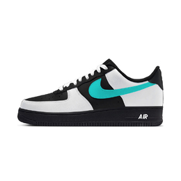 Nike Кроссовки для скейтбординга Air Force 1 унисекс, низкие, черные/белые/бирюзовые cw2288-001（team598-青衫染淡墨） | black green white