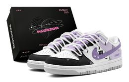 Nike Кроссовки для скейтбординга Dunk Anti Slip, износостойкие, унисекс, фиолетово-черные hf0730-160(teams-萌趣黑猫s-box) | purple black