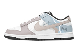 Nike Кроссовки для скейтбординга Dunk Anti Slip, износостойкие, унисекс, белые, синие dd1391-100（team773-诗意流年） | white blue