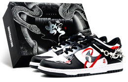 Nike Кроссовки для скейтбординга Dunk с противоскользящим износостойким верхом, унисекс, черно-белые dd1391-100(team52-山舞银蛇s-box) | black gold