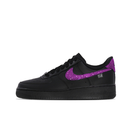Nike Кроссовки для скейтбординга Air Force 1 с противоскользящим износостойким верхом, унисекс, черно-фиолетовые cw2288-001(team577-紫满天星钩z) | black
