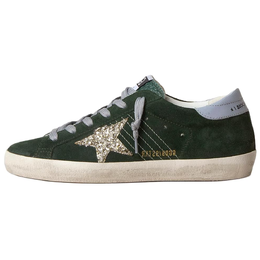 Golden Goose Низкие женские кроссовки для скейтбординга Super Star, зеленые gwf00101.f007200.35923