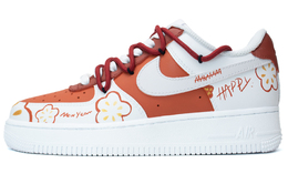 Nike Кроссовки для скейтбординга Air Force 1 Low Spring Awakening с противоскользящим износостойким верхом унисекс красного, белого и золотого цвета cw2288-111(team98-男女款春暖花开) | red white gold