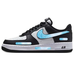 Nike Кроссовки для скейтбординга Air Force 1 с противоскользящим износостойким верхом, унисекс, белые, черные dv0788-001(team181-雪地雪景) | white black