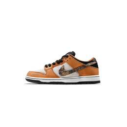 Nike Кроссовки для скейтбординга Dunk SB с противоскользящим износостойким верхом, унисекс, черно-оранжевые fz1233-002(team81-男女款黄粱一梦) | black orange