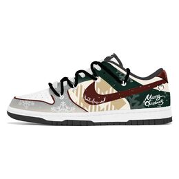 Nike Кроссовки для скейтбординга Dunk Joy Lemon, износостойкие, унисекс, белые, зеленые dd1391-100(team778-雪花飘落季) | white green