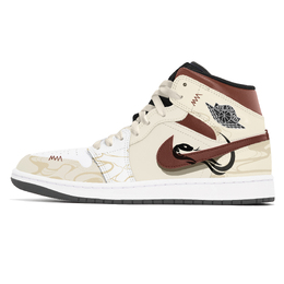 Jordan 1. Износостойкие винтажные баскетбольные кроссовки средней высоты, бежевые, унисекс dq8426-001(team778-详蛇兆丰) | beige