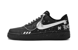Nike Легкие и износостойкие низкие кроссовки для скейтбординга Air Force 1, унисекс, черные cw2288-001(team87-黑夜传说男款黑白) | black