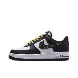 Nike Кроссовки для скейтбординга Air Force 1, унисекс, низкие, белые dv0788-001(team384-洒金流年 线a) | black white gold