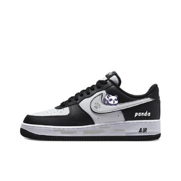 Nike Низкие износостойкие кроссовки для скейтбординга Air Force 1, унисекс, черные, белые dv0788-001(team641-赖床熊猫) | black white