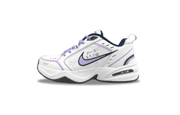 Nike Кроссовки Air Monarch 4, увеличивающие рост, противоскользящие и износостойкие, низкие, массивные, унисекс, белые, фиолетовые 415445-102(team235-比耶猫咪紫色) | white purple
