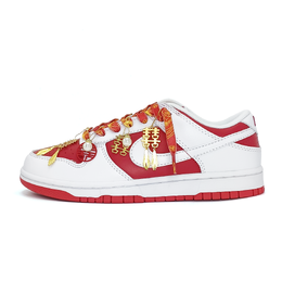 Nike Кроссовки для скейтбординга Dunk Anti-Slip, износостойкие, женские, красные, белые cw1590-600（team633-永浴爱河） | red white