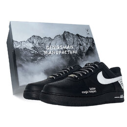 Кроссовки Air Force 1 Coverage Wear-Resistance Balance Low-Top для скейтбординга, унисекс, черные Nike, Black cw2288-001（team598-故障显现s-box） | black