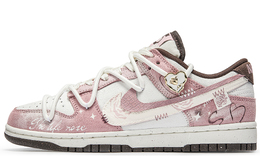 Nike Кроссовки для скейтбординга Dunk LOW Box Action Love Mail CNY Snake Year Plan с низким верхом и противоскользящим верхом, женские, белые, розовые hv1799-161(team204- 恋爱邮箱) | white pink