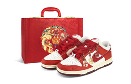 Nike Кроссовки для скейтбординга Dunk, легкие, противоскользящие и износостойкие, женские, красные hj3491-161(team119-新婚快乐礼盒) | red