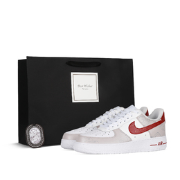 Nike Кроссовки Air Force 1 с антискользящим покрытием и низким верхом для скейтборда, женские, белые, красные dd8959-100(team368-女款胜意) | white red