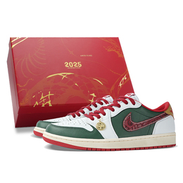 Jordan Баскетбольные кроссовки Air 1 Durable Breathable Low Top Vintage Unisex Red Green cz0790-161(team拾柒-男女款烛春球鞋) | red green