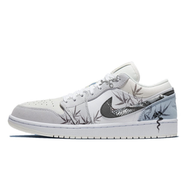 Jordan Баскетбольные кроссовки Air 1 Vintage, унисекс, низкие, белые/серые cv3043-100(team10-竹影蛇纹) | gray