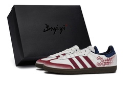 Adidas Кроссовки немецкой армии SAMBA OG, унисекс, низкие, белые/красные ih4881(team80-男女年意福至s-box) | white red