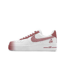 Nike Кроссовки для скейтбординга Air Force 1 с противоскользящим покрытием, износостойкие, женские, белые, красные dd8959-100（team403-红蛇之麟） | white red