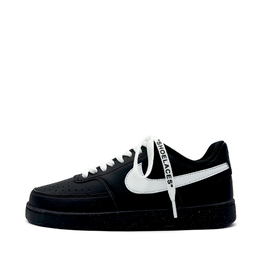Nike Низкие износостойкие кроссовки для скейтбординга Court Vision Low, унисекс, черные, белые dh2987-002（team476-云母白） | black white