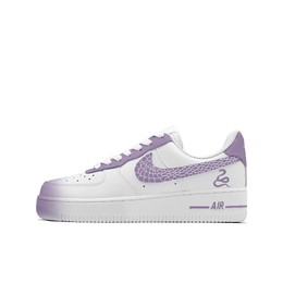 Nike Кроссовки Air Force 1 Air Force 1 с низким верхом, устойчивые к истиранию и скольжению, женские, белые, фиолетовые dd8959-100（team403-紫蛇之鳞） | white purple