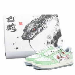 Кроссовки для скейтбординга Air Force 1 с антискользящим износостойким верхом, женские, светло-зеленые Nike, Light Green dx2678-100(team335-银蛇绮履礼盒1) | light green