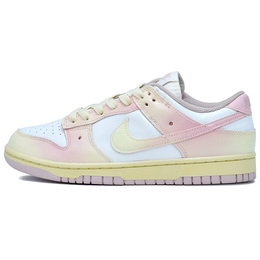 Nike Кроссовки для скейтбординга Dunk Strawberry Cream с противоскользящим покрытием, износостойкие, женские, белые, розовые, желтые dd1503-601（team679-草莓奶油女） | white pink yellow