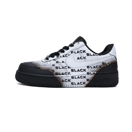 Nike Кроссовки для скейтбординга Air Force 1 с противоскользящим износостойким верхом, унисекс, черно-белые cw2288-001（team314-灼烧） | black white