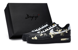 Кроссовки для скейтбординга Air Force 1 унисекс, низкие, желтые/серебристые Nike, Black Yellow cw2288-001(team80-男女兰玉和风s-box） | black yellow