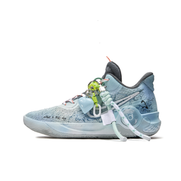 Nike Баскетбольные кроссовки KD Trey 5 IX с амортизацией и износостойкостью, унисекс, серо-синие cw3402-011(team623-鲨海浮游) | gray blue