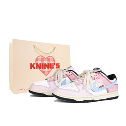 Nike Кроссовки для скейтбординга Dunk Low-Top женские, цвет синий розовый fq8899-100(team陆-纯爱信笺s-box) | pink